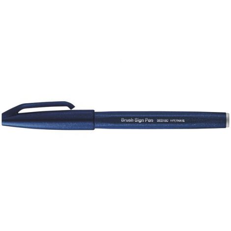 Pisak pędzelkowy Pentel Brush Sign Pen do kaligrafii Granat - 2